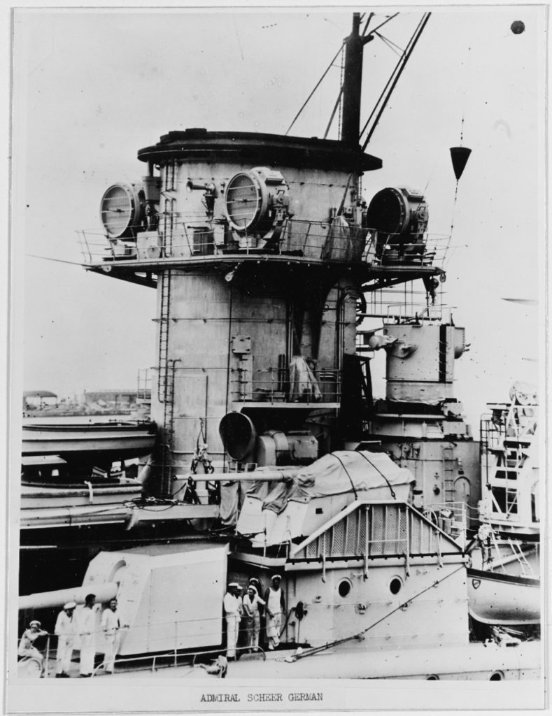 Midship Section Showing Funnel and Secondary Armament