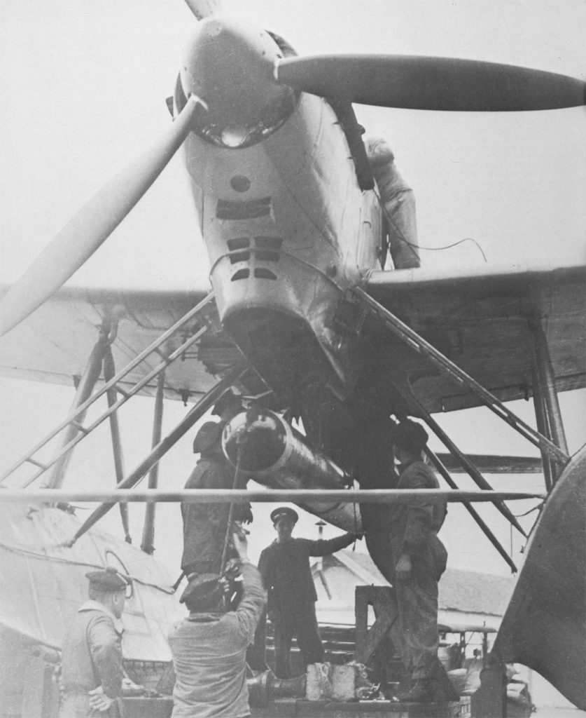 Latécoère 298 Being Loaded With a Torpedo