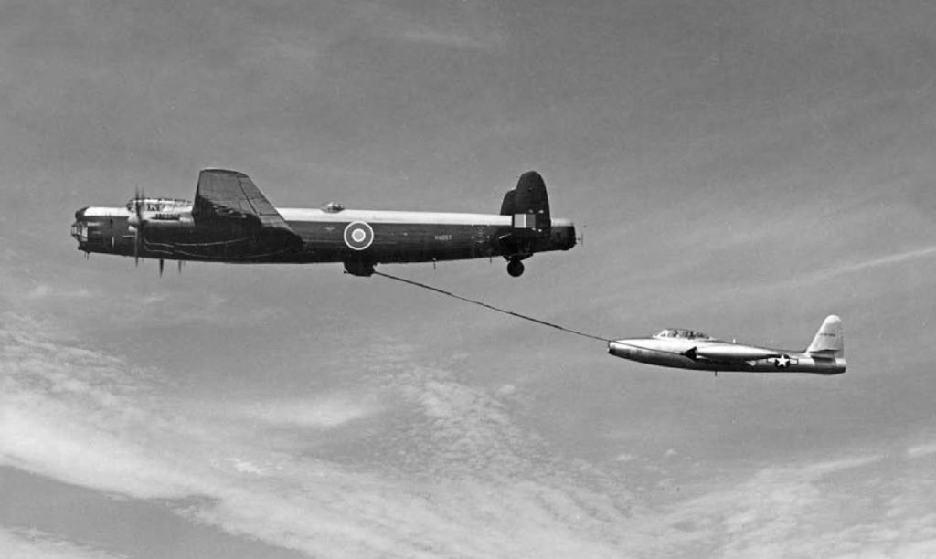 Avro Lincoln RA657 Refueling Trials Flight Refuelling Ltd with an EF-84E