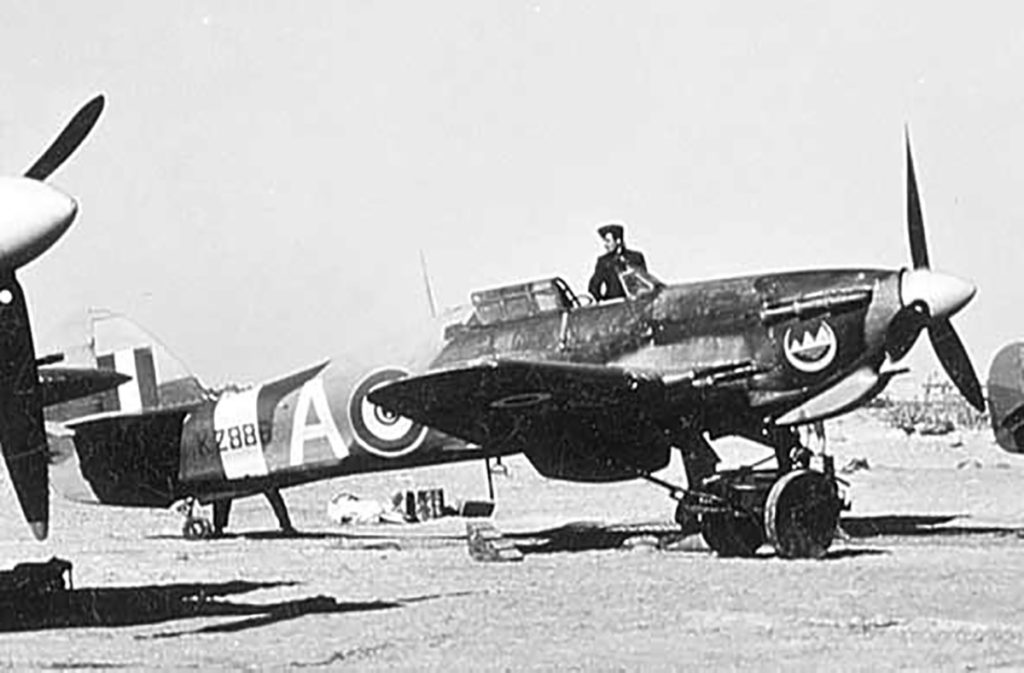 Hurricane IIc Trop Egyptian Air Force 2 Sqn White A KZ886 Mersa Matruh Egypt 1944