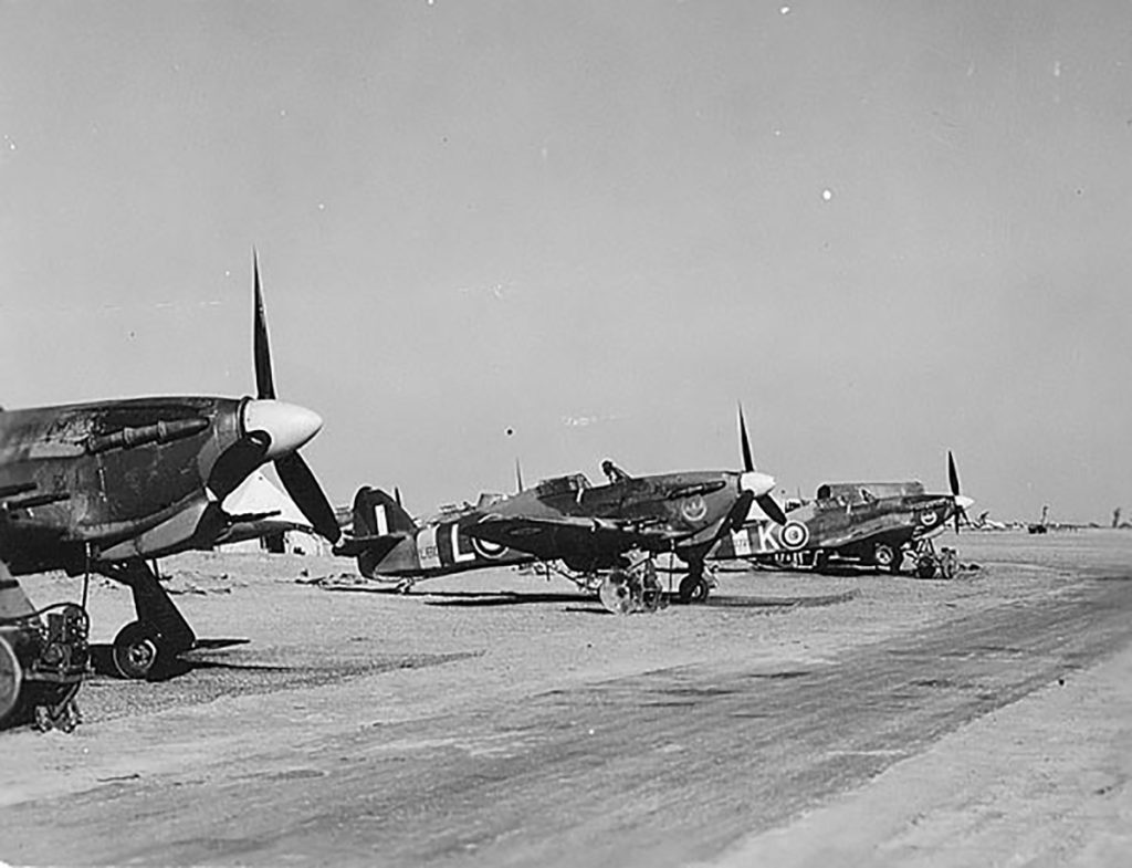 Hurricane IIc Trop Egyptian Air Force 2 Sqn White A KZ886 Mersa Matruh Egypt 1944