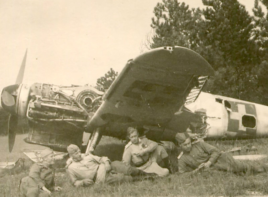 Messerschmitt Bf 109G-10 Erla RHAF abandoned airframes with Russian troops 1945