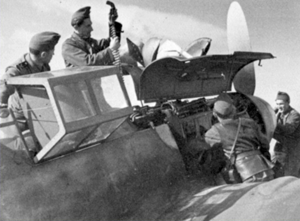 Messerschmitt Bf 109G-6 RHAF being re armed Hungary 1944