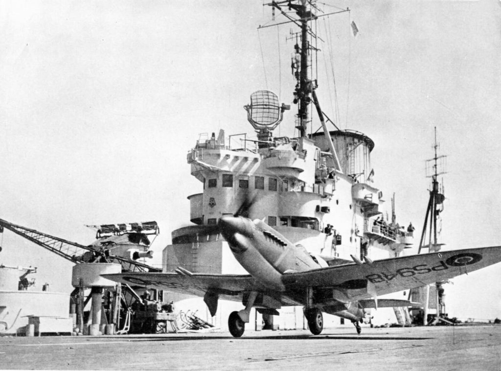 Supermarine Seafire F Mk 47 PS948 taking off from HMS Illustrious 1947