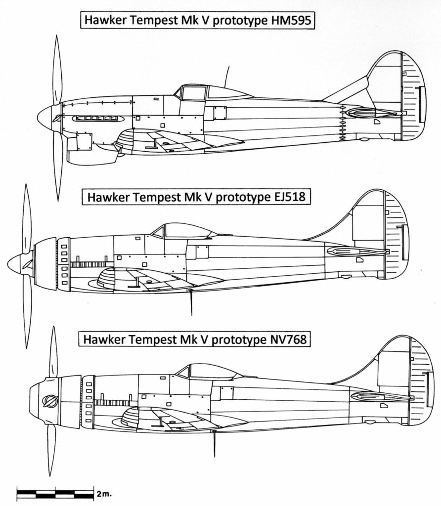 Hawker Tempest Mk. V Line-Drawing