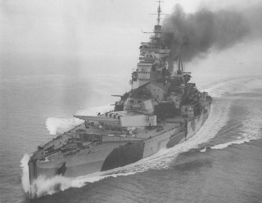 HMS Howe during trials in August 1942