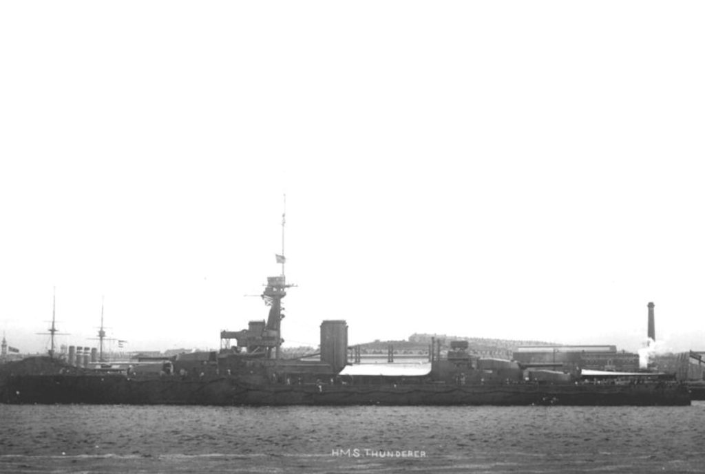 HMS Thunderer seen in 1913