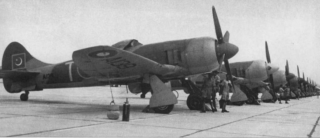 A Line-up of Hawker Tempest Mk.II of the Pakistan Air Force