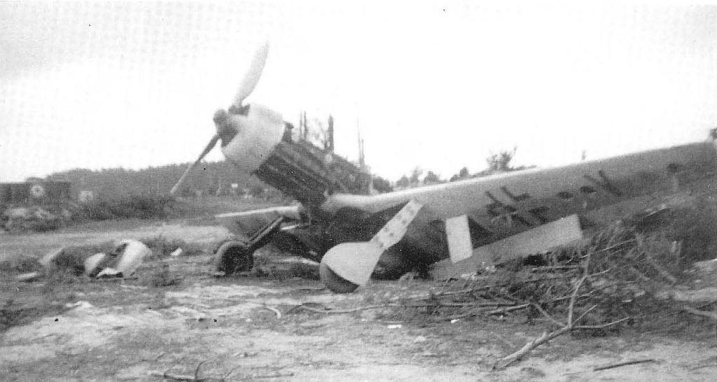 Focke-Wulf Fw190 V18/U2 CF+OY Wk. Nr. 0 004 after being blown up