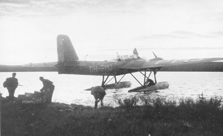 Heinkel He 115C (ex-6H+BK) flew on unofficial registration OH-PMJ during the Lapland war.