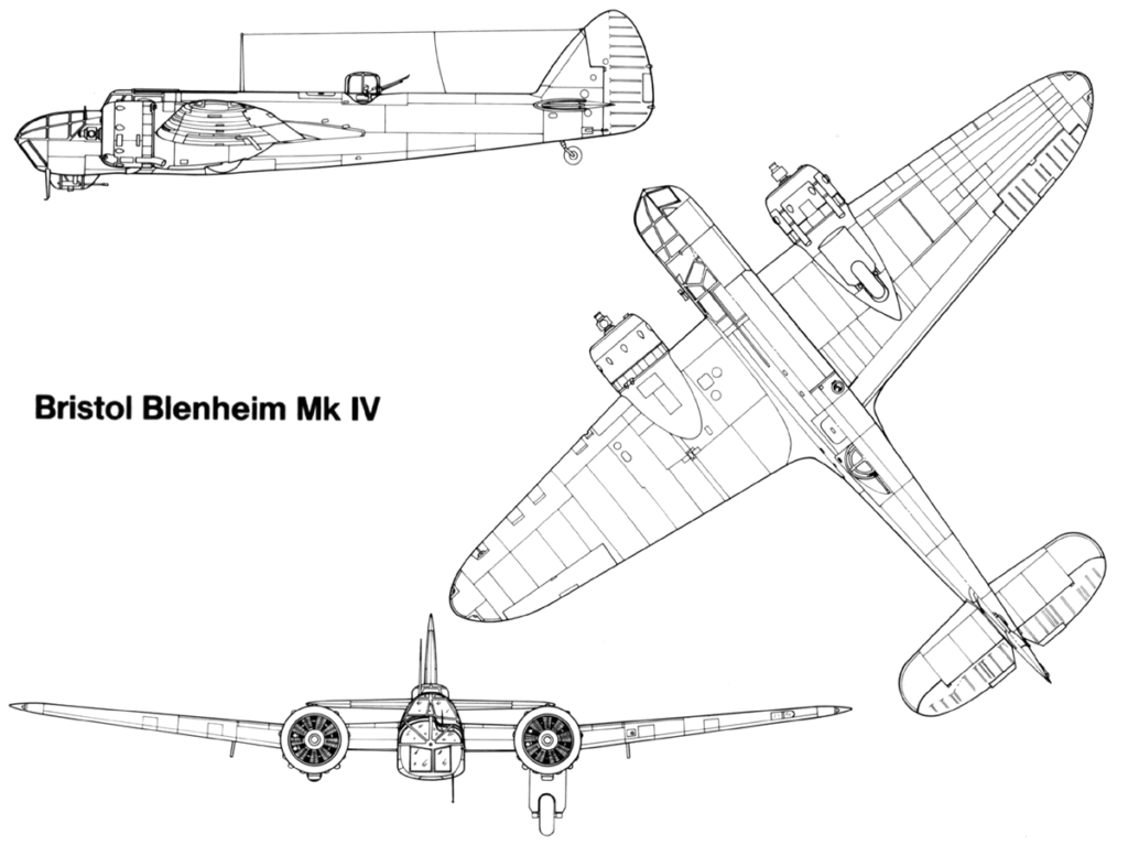 Blenheim Mk.IV Line Drawing