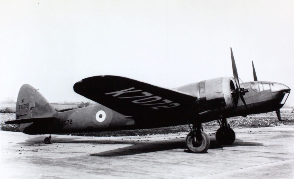 Bristol Blenheim Mk.IV Prototype still with curved windscreen