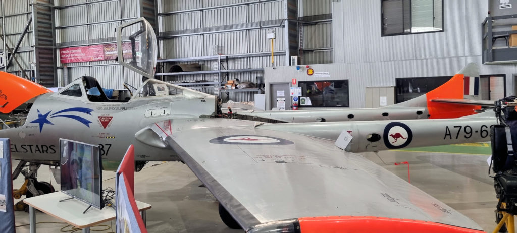 A79-637 De Havilland DH-115 Vampire T-35 in RAAF Aerobatic Team Colours TELSTARS