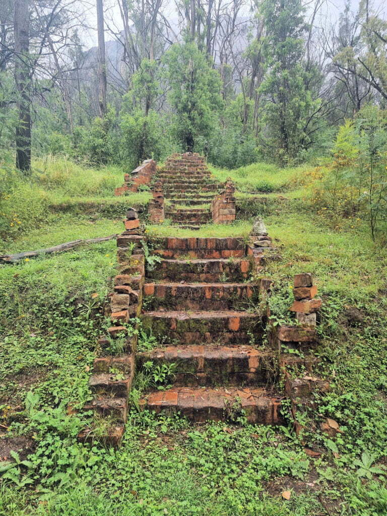 Old brick steps at the manager's residence Newness Industrial Ruins Map