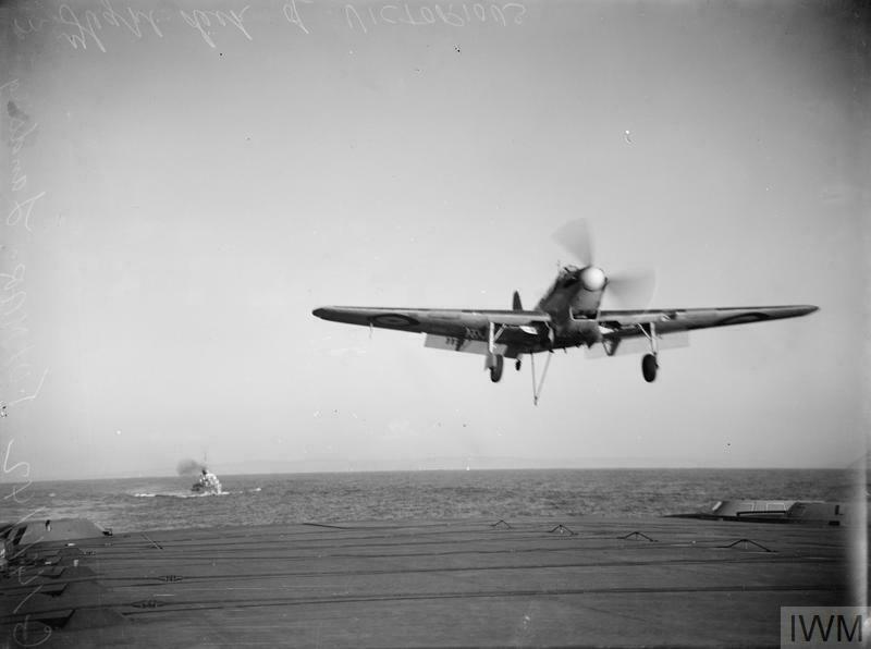 Fairey Fulmar January 1942 landing on HMS Victorious