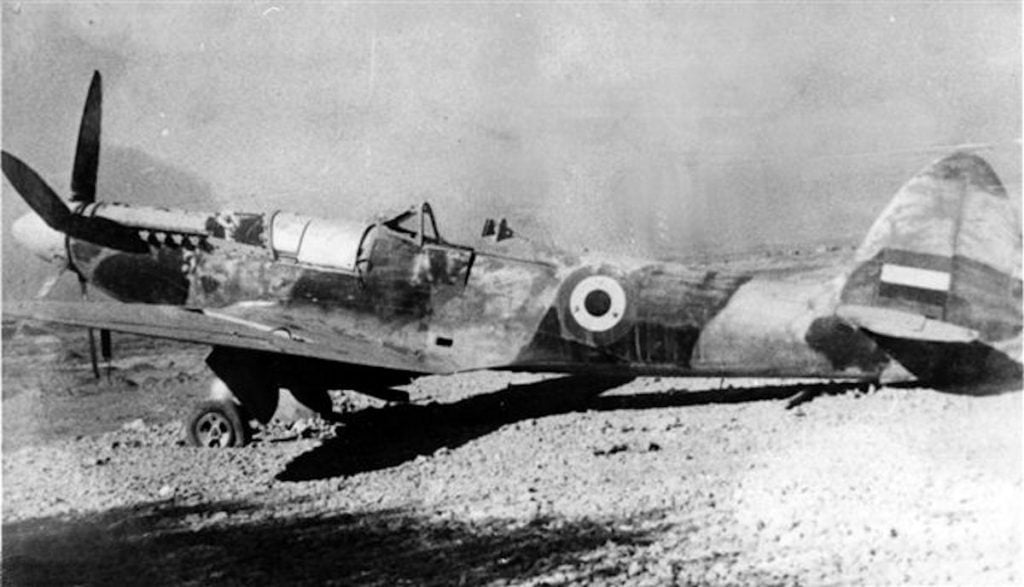 Wrecked Syrian Supermarine Spitfire