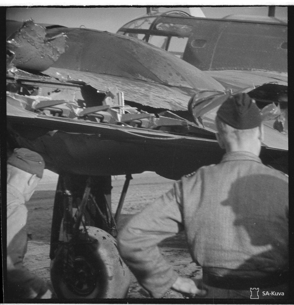 Finnish Bristol Blenheim I BL174 combat damage