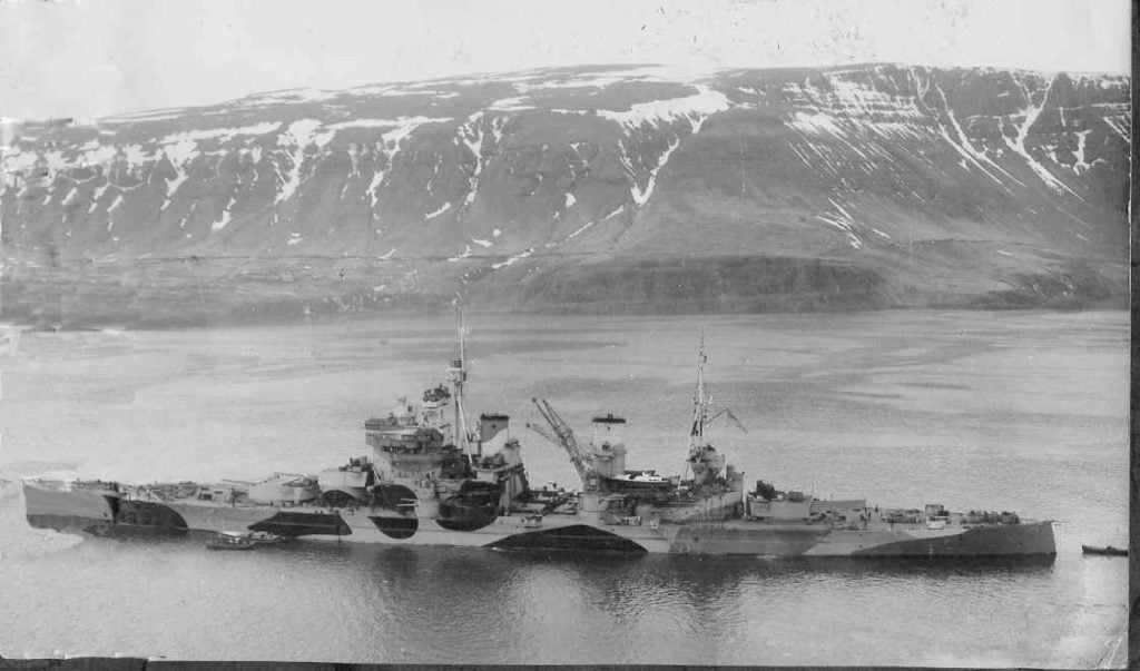 HMS Duke of York off Iceland prior to action against Scharnhorst in 1943