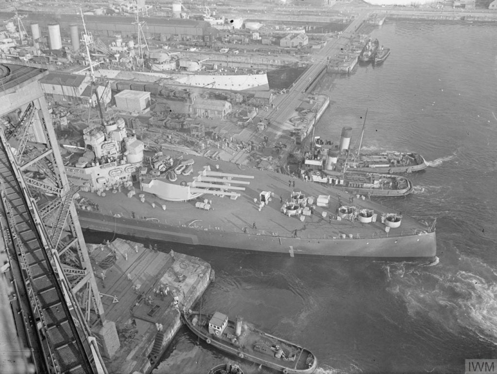 HMS Duke of York leaving Rosyth