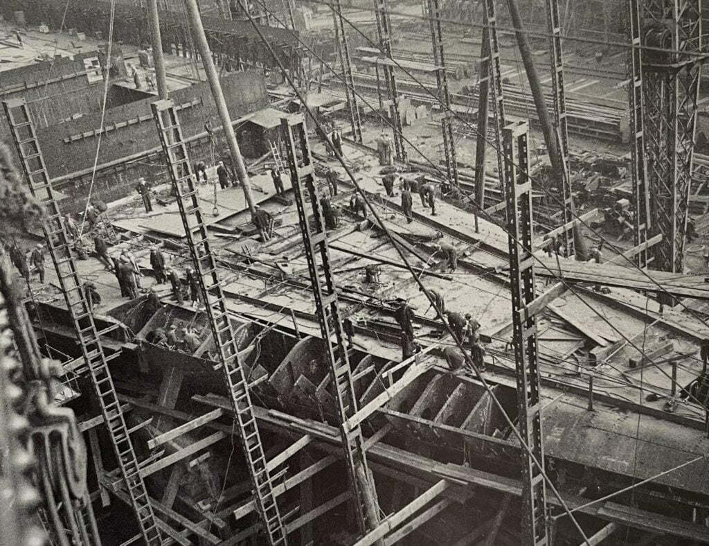 HMS Duke of York under construction