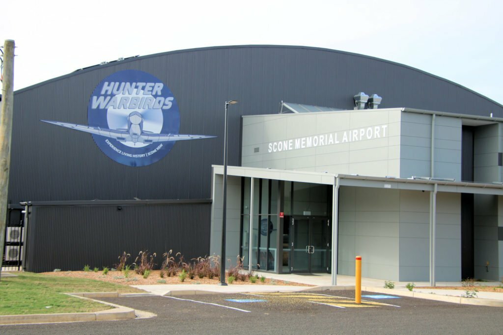 Hunter Warbirds and Scone Memorial Airport Building