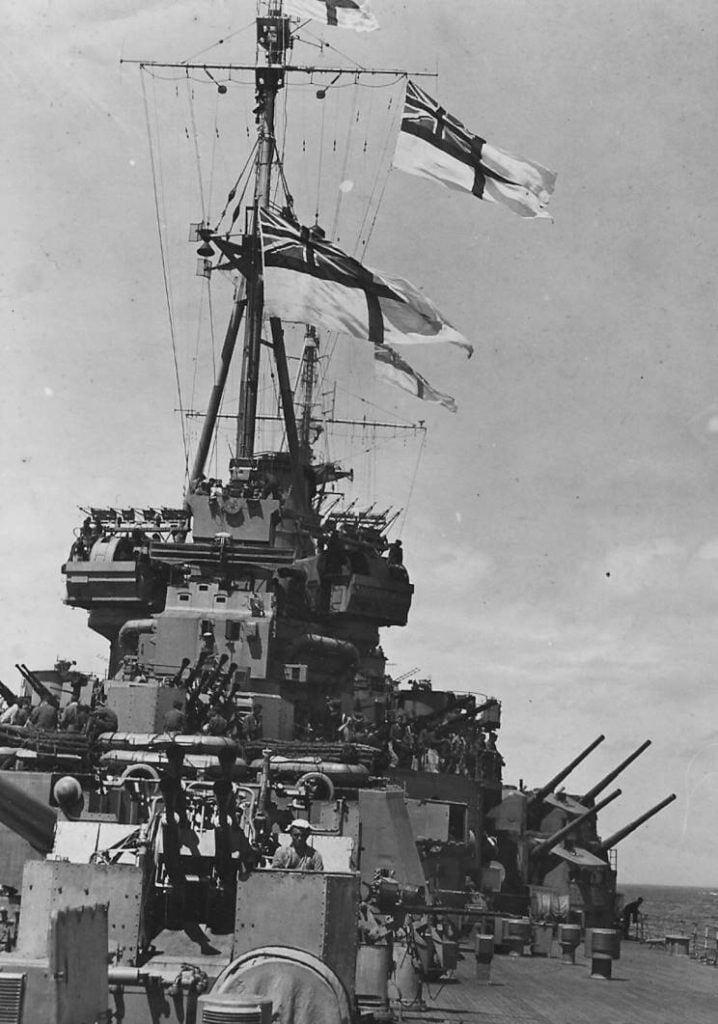 September 1945 HMS Duke of York arriving at Tokyo Bay for the Japanese surrender ceremony