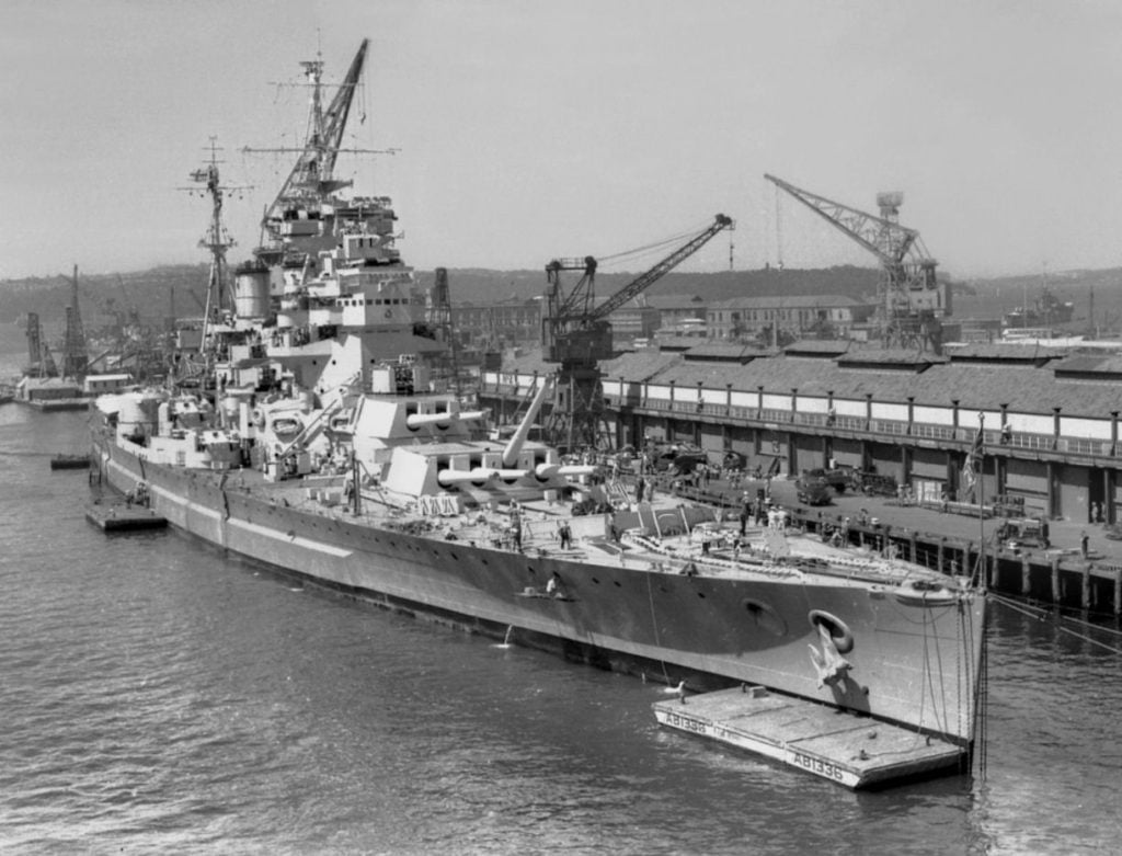 HMS Duke of York at Woolloomooloo Nov 23 1945