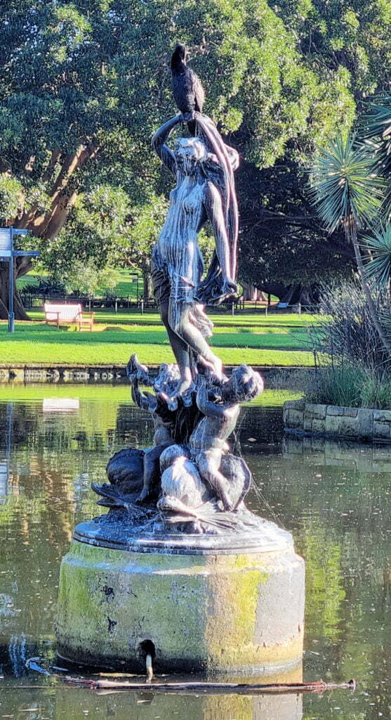 Venus Fountain with a Cormorant sitting on her head