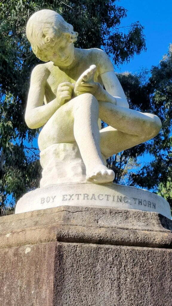 Boy Extracting Thorn Statues Royal Botanic Garden Sydney