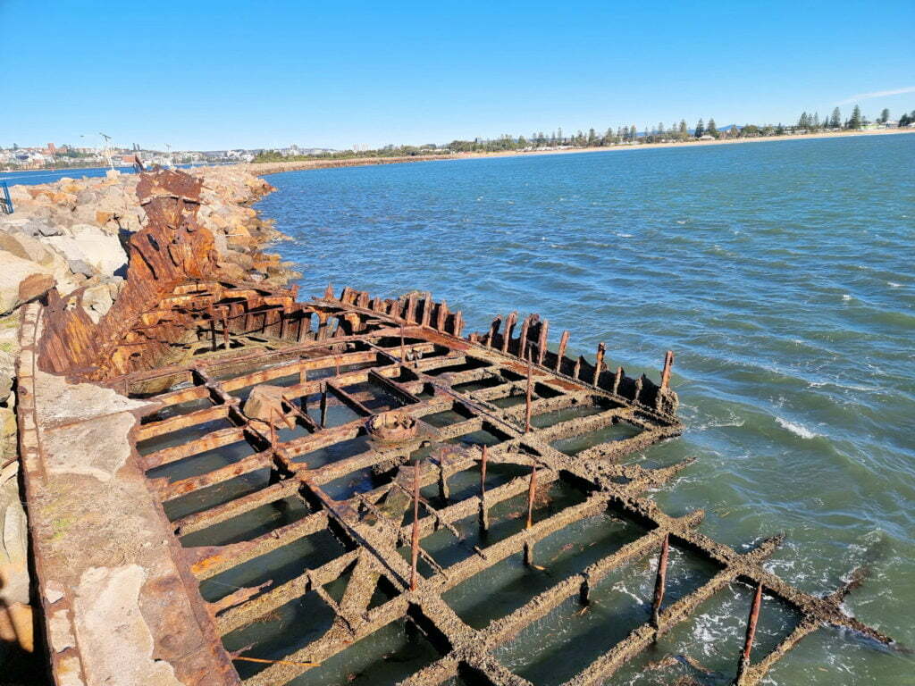 Wreck of the Adolphe on Stockton Breakwall