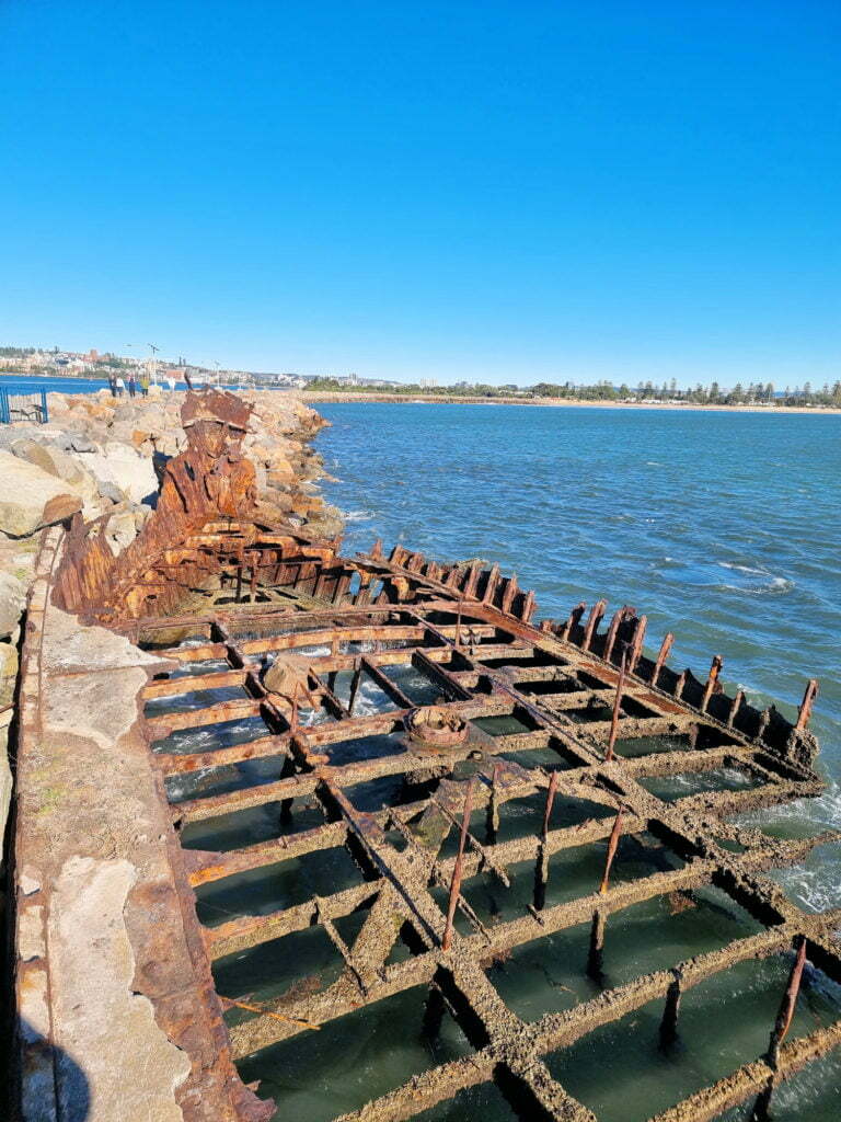 Wreck of the Adolphe on Stockton Breakwall