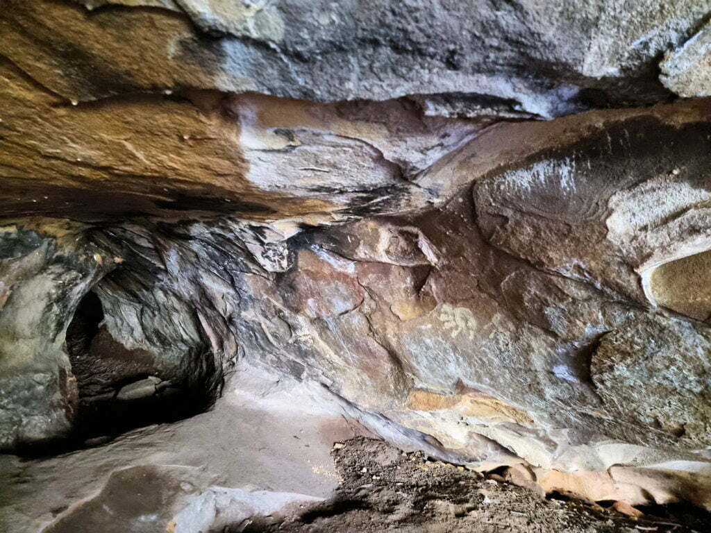 Hole in the back of the cave