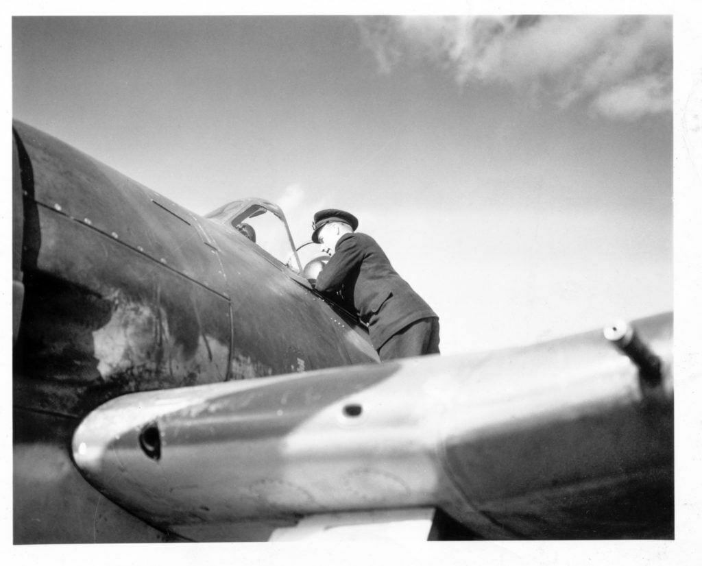 Preparing a Grumman Hellcat, HMS Emperor