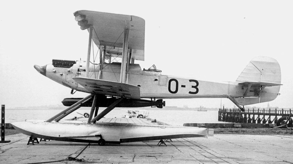 The prototype Vildebeest as O-3 with Hispano Suiza 12Lbr engine and Supermarine floats