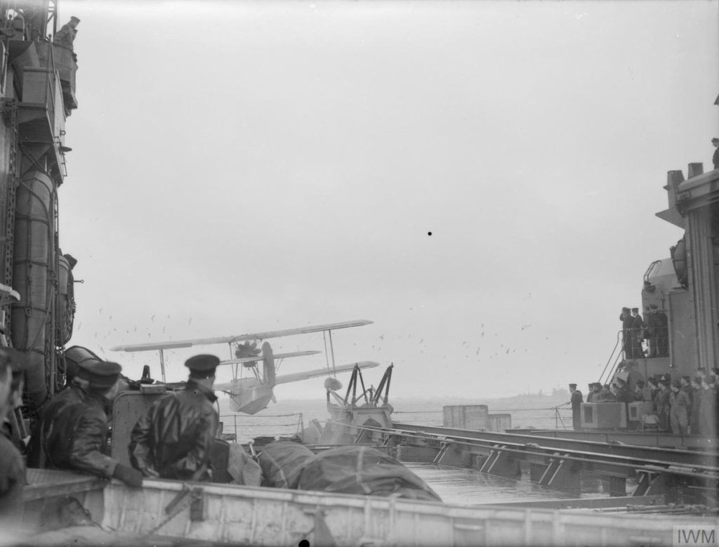 A Walrus is catapulted from HMS King George V, March 1941.