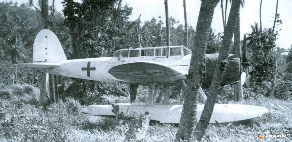 Aichi E13A floatplane after surrender at Jacquinot Bay, New Britain 1945 (RNZAF Museum)