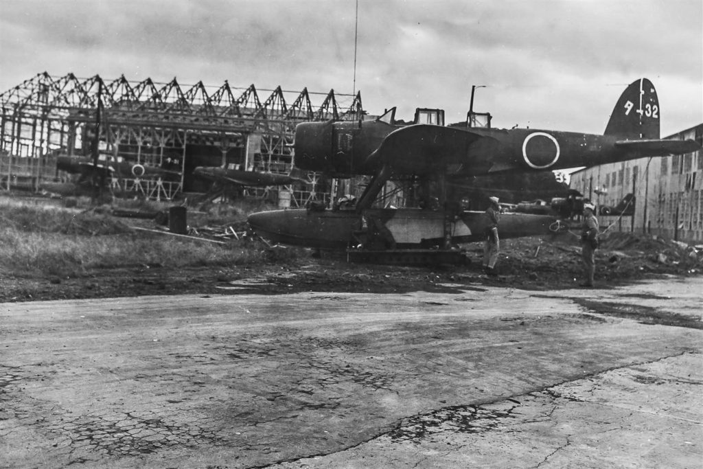 Aichi E13A floatplanes at Tatayama Air Base 1945