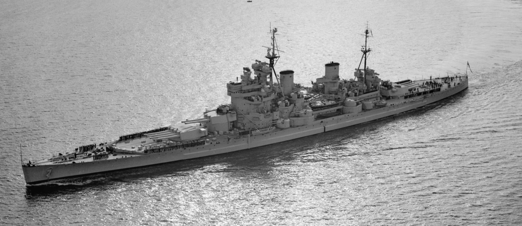 HMS Duke of York departs Portland Harbour for the West Indies, 23 September 1948