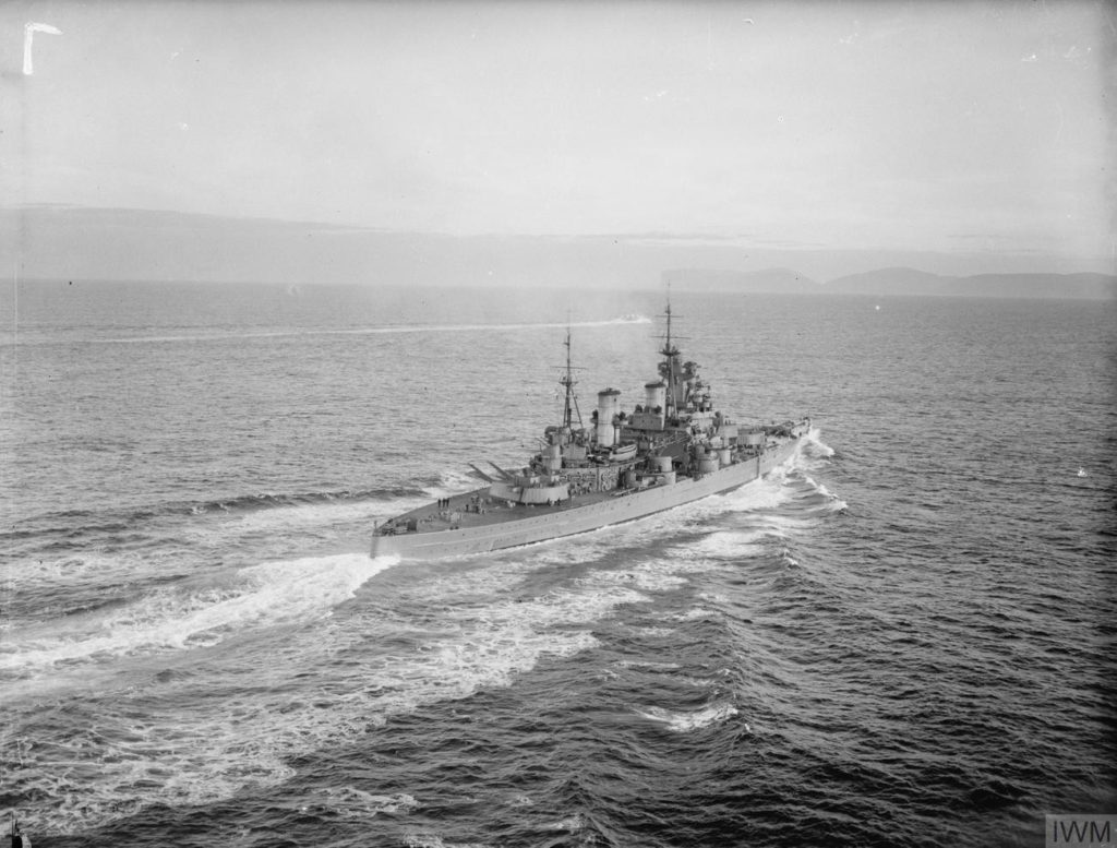 HMS King George V off Scapa Flow, 28 October 1941