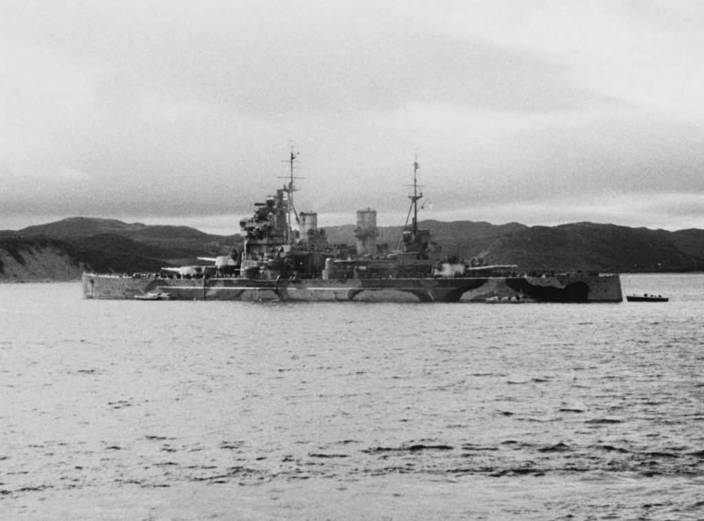 HMS Prince of Wales, in Placentia Bay, Newfoundland, August 1941