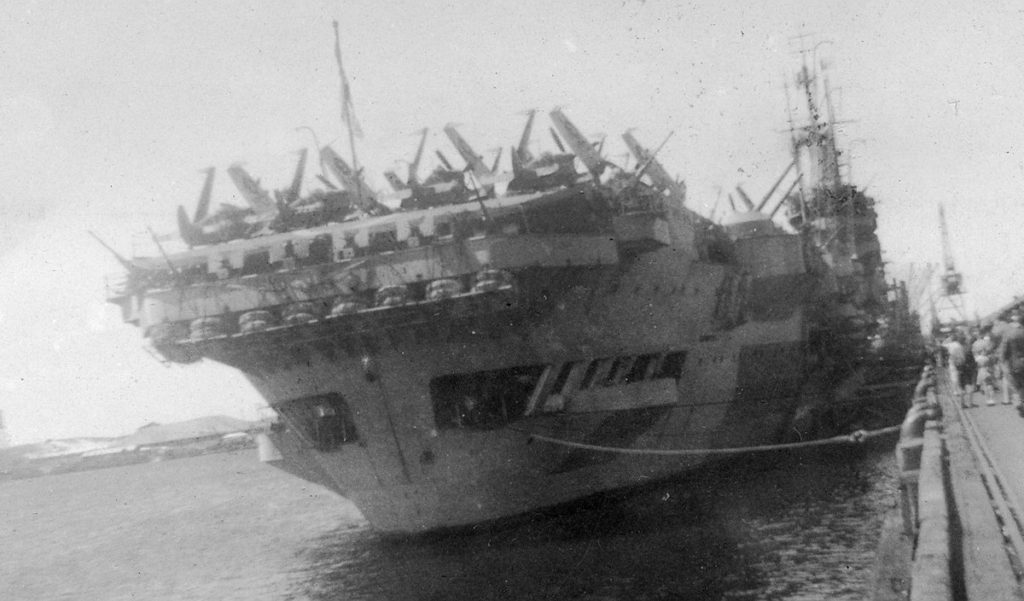 HMS Indomitable in Fremantle Western Australia during World War 2