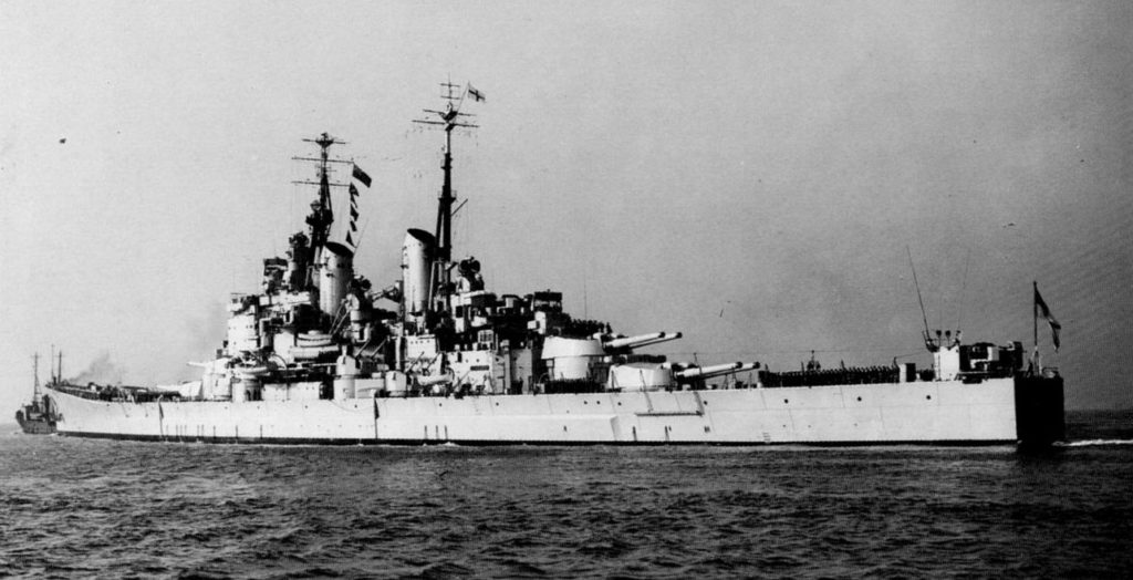 HMS Vanguard Leaving Portsmouth May 1953