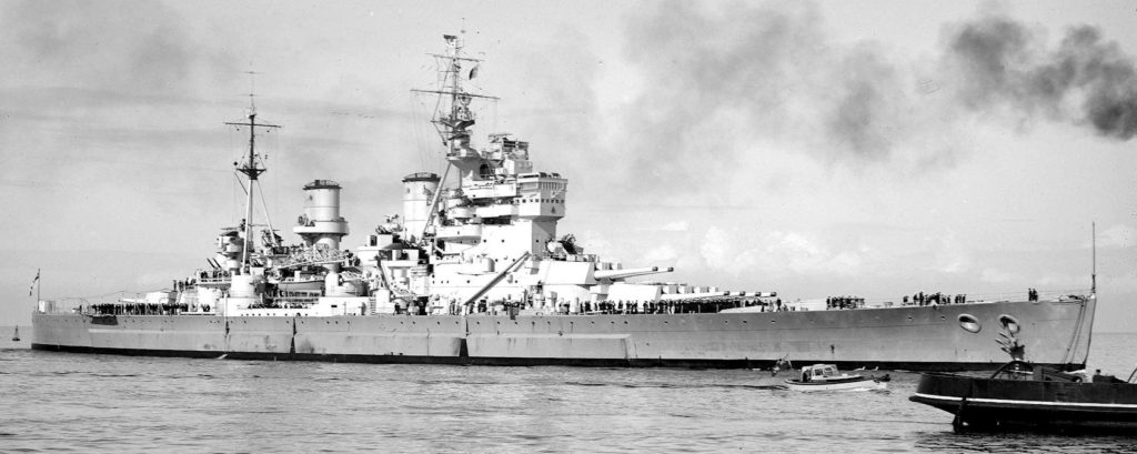 HMS King George V in Melbourne1945.