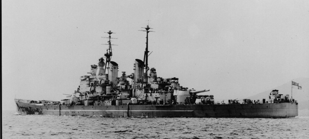 HMS Vanguard on trials 1946