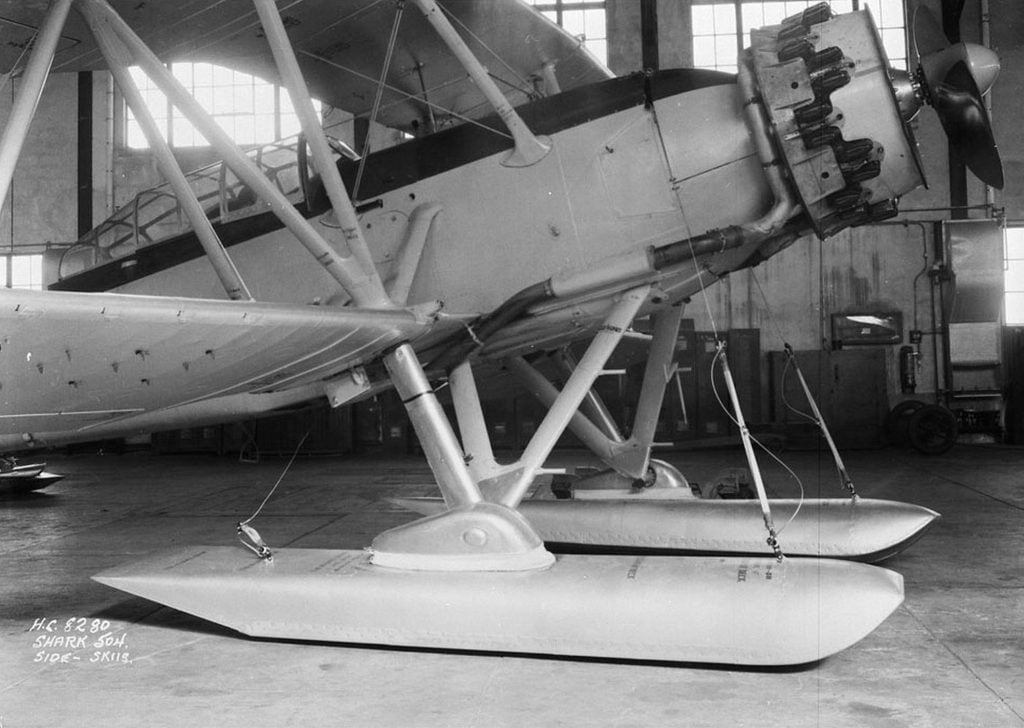 Ski installation on Blackburn Shark Mk.II 504 of the RCAF 15 March 1938