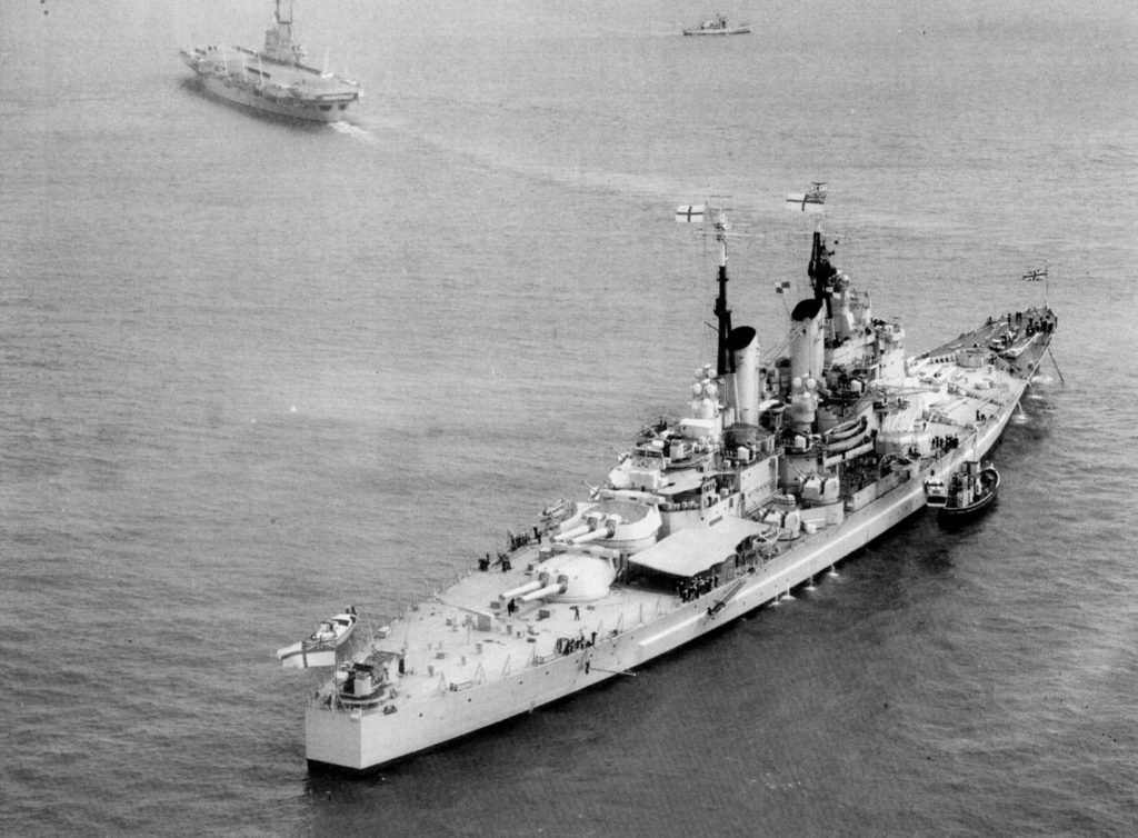 HMS Vanguard and Illustrious 1953