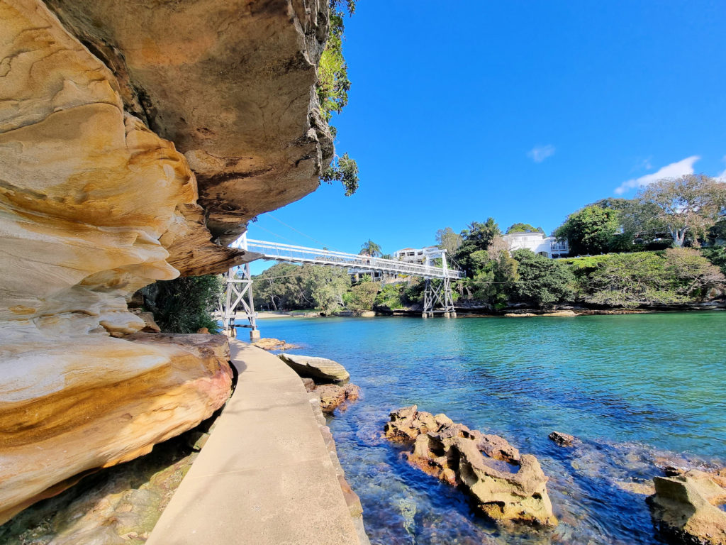 Walkway around the Bay looking back at the Parsley Bay Bridge