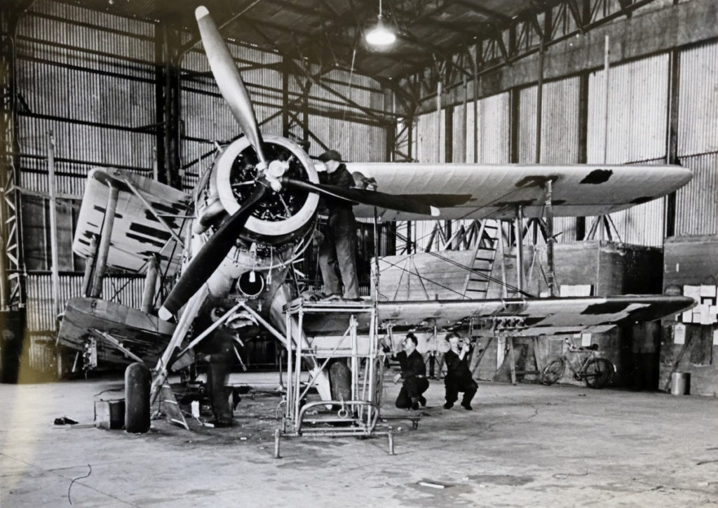 Fairey Albacore undergoing maintenance