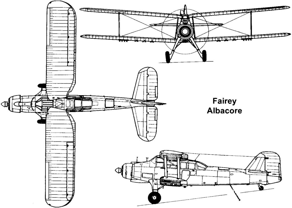 Fairey Albacore line drawing