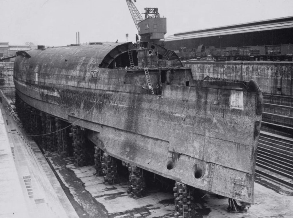 SMS König Albert being scrapped at Rosyth